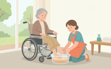 非医療フットケア・ネイルとは？医療的フットケアとの違いを表すイラスト