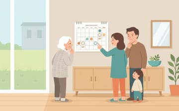 利用頻度の目安と定期利用の決め方を表すイラスト