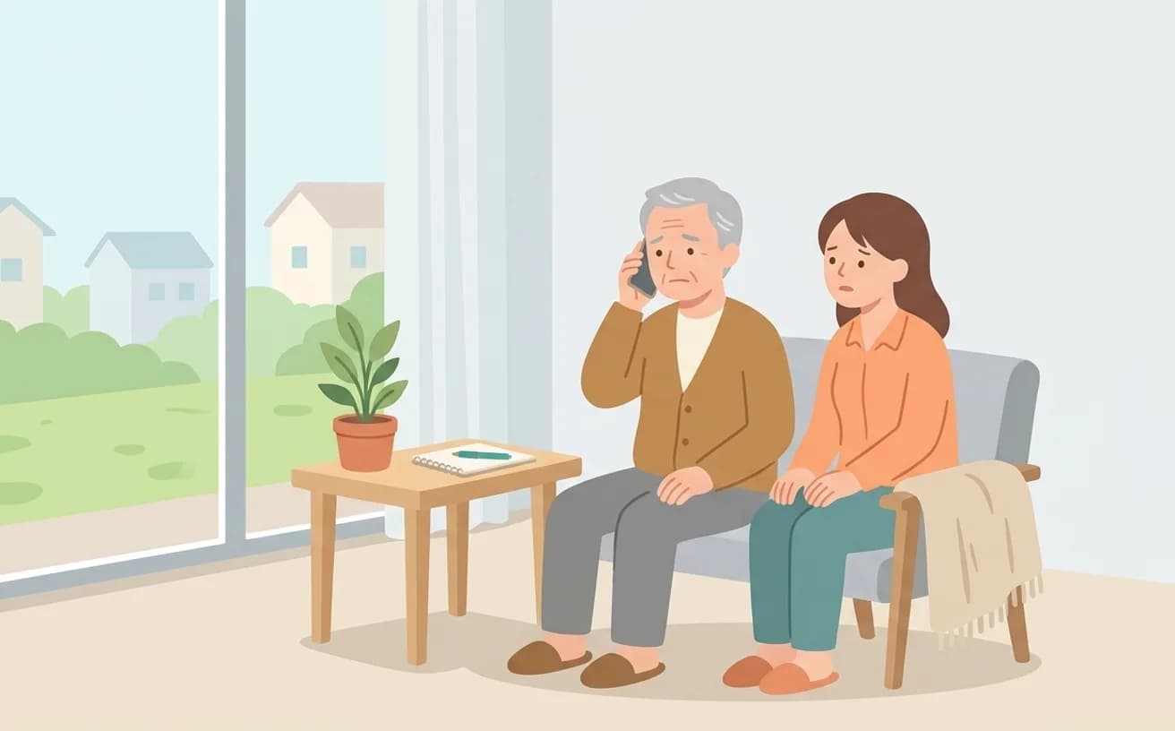 仕上がりや対応に満足できなかったときの相談先を表すイラスト