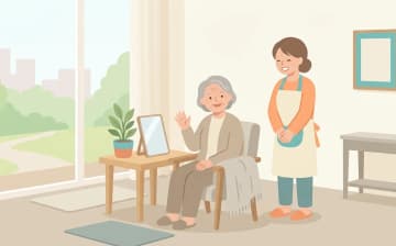訪問理美容・出張美容を継続して利用するときのポイントを表すイラスト