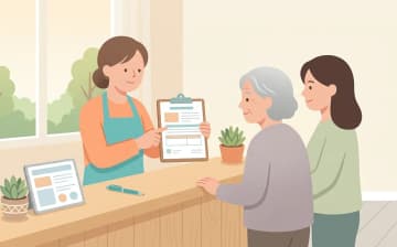 施設契約と個別訪問で費用体系がどう変わるかを表すイラスト