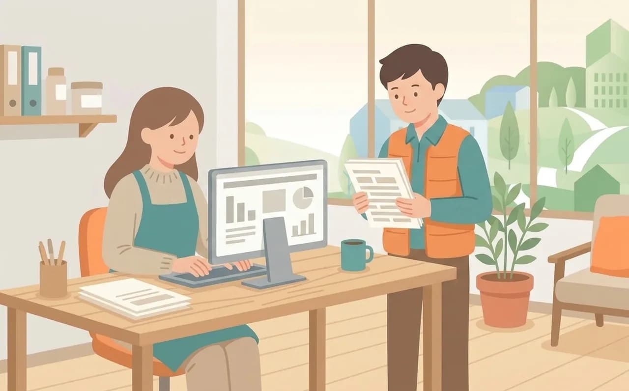 掲載登録を申請のイメージイラスト