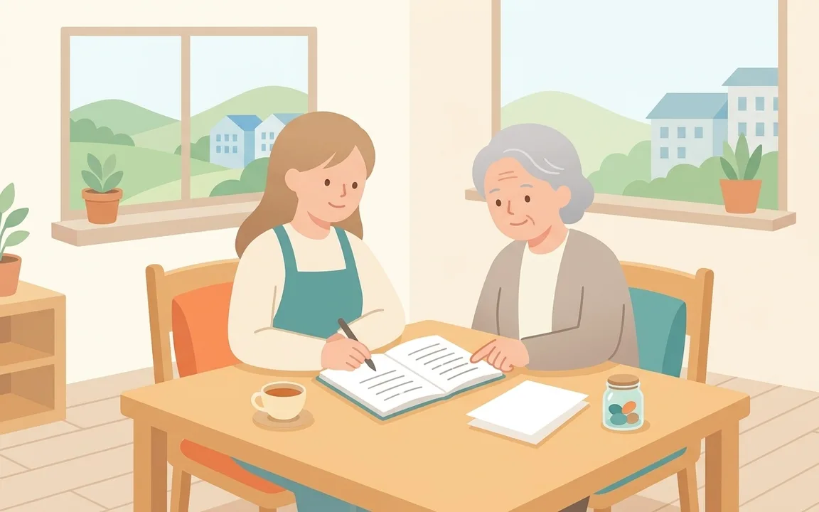 住所と希望メニューを整理のイメージイラスト